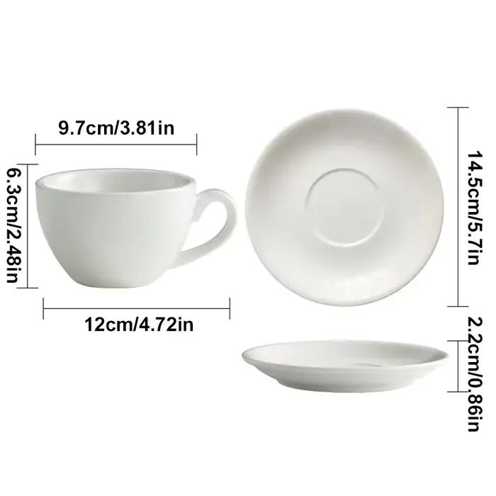 Leeseph – tasse à café en céramique avec soucoupe