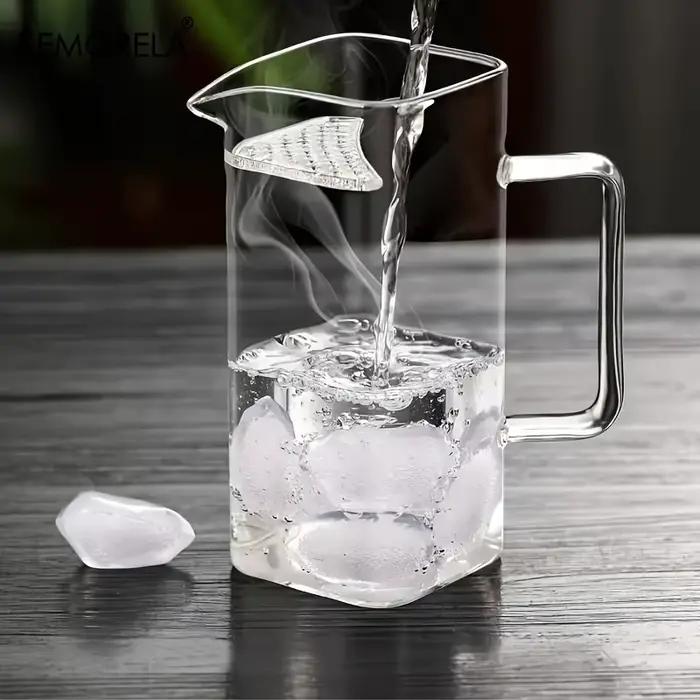 Tasse à thé en verre borosilicate KEMORELA avec infuseur intégré pour thé en feuilles ou sachets à utiliser chez soi ou lors de fêtes de fin d'année