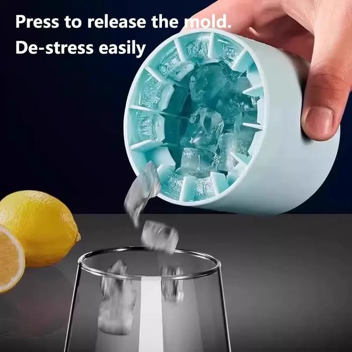 Moule à glaçons en silicone rond pour l'été fabrication maison DIY machine à glaçons pour réfrigérateur outils de cuisine多彩的夏天冰块模具，家庭DIY制作，冰箱用冰淇淋工具，创意夏日必备