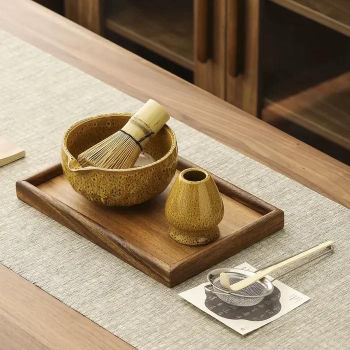1 ensemble d'ensemble en céramique matcha japonaise