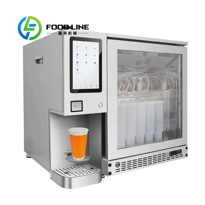 Machine à thé aux perles verticale professionnelle avec écran tactile intelligent pour la préparation de boissons et le