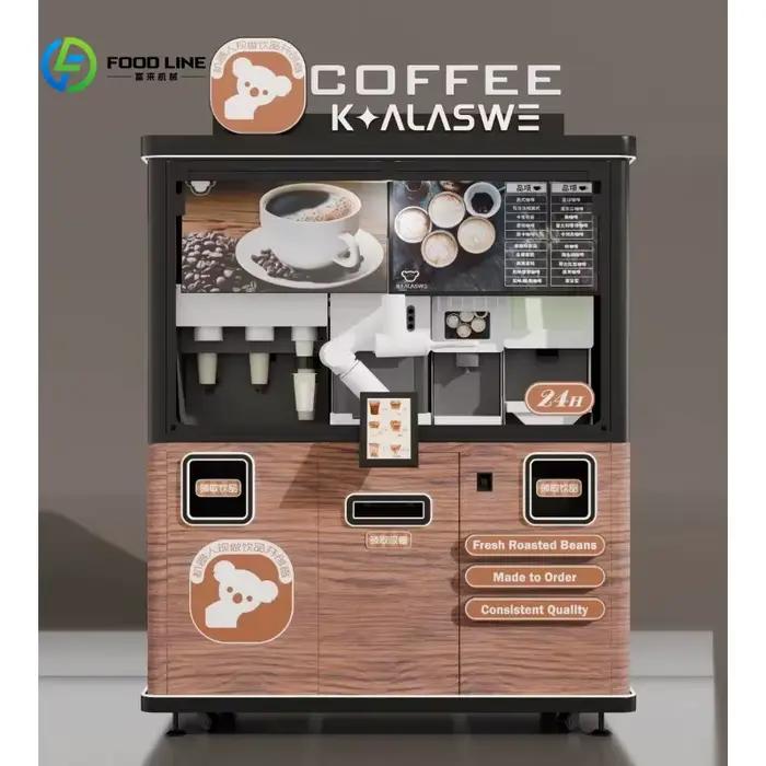 Kiosque à café intelligent entièrement automatisé 24h/24