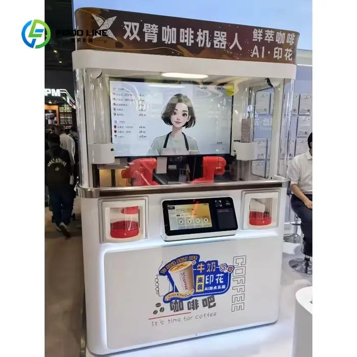 Machine à café robotisée personnalisable boissons chaudes froides robot préparation café entreprises ambiance de travail stimulante productivité événements professionnels