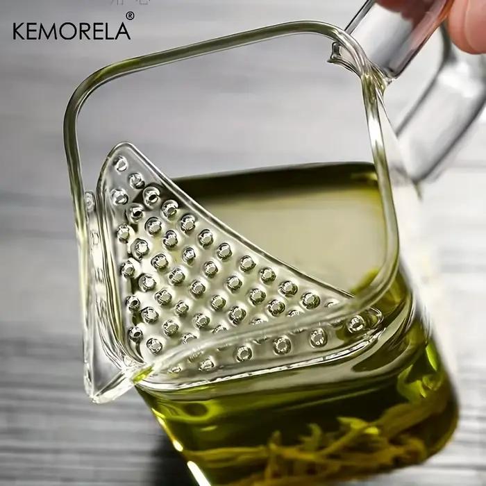 Tasse à thé en verre borosilicate KEMORELA avec infuseur intégré pour thé en feuilles ou sachets à utiliser chez soi ou lors de fêtes de fin d'année