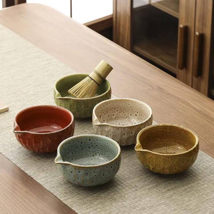 1 ensemble d'ensemble en céramique matcha japonaise