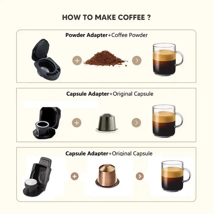 Adaptateur de Capsule pour Capsules Nespresso originales