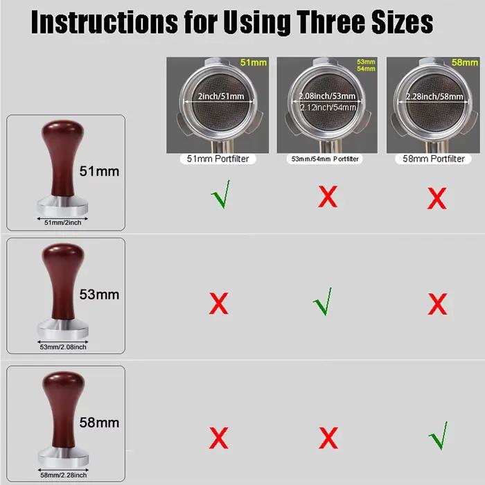 51mm 53mm 58mm Espresso Tamper Café Barista Base Plate