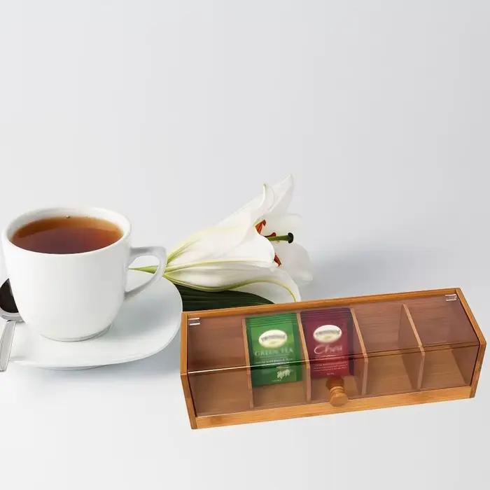 Organisateur de rangement pour sachets de thé à 5 compartiments