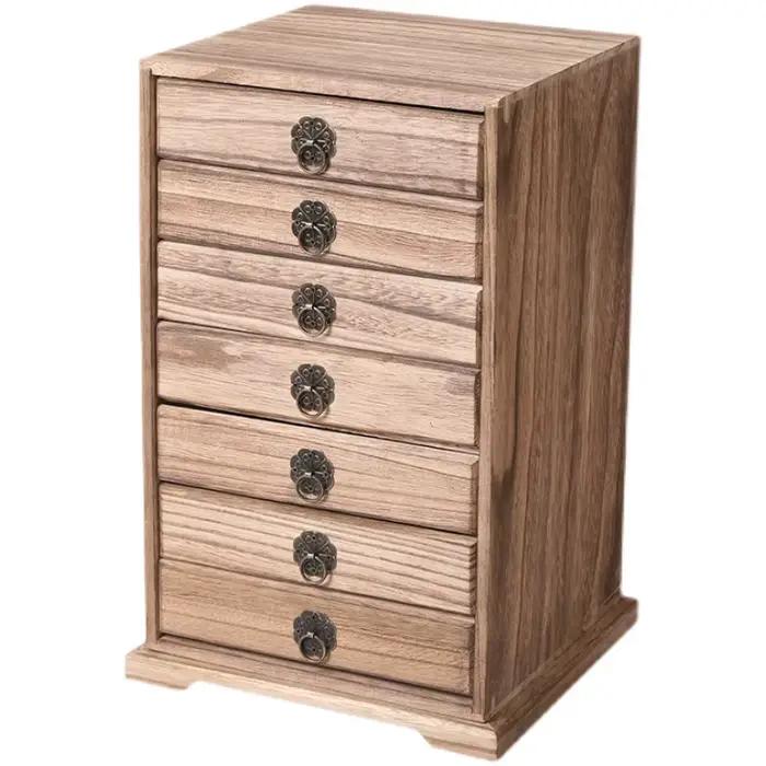 Boîte de rangement de thé pu-erh en bois massif