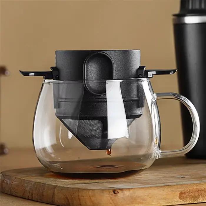 MEIMEI-goutte à café filtre à café goutte à goutte pliable réutilisable avec support cafetière Porta