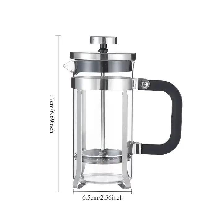 Cafetière à presse française en acier inoxydable, presse à café isolée avec système de 4 filtres, ca