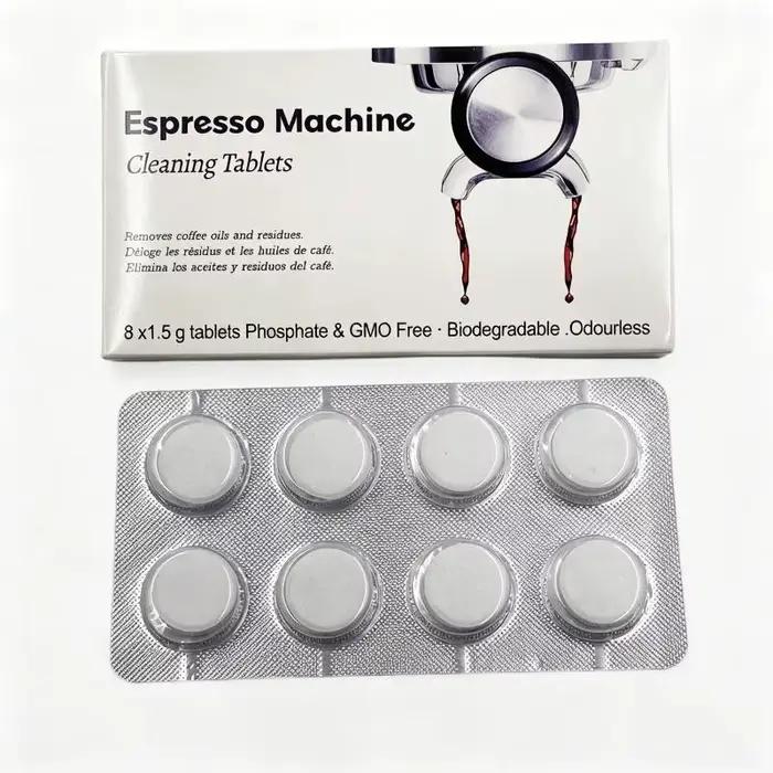Kit de 8 pastilles détartrantes pour machine à café, tablettes de nettoyage pour appareil à expresso