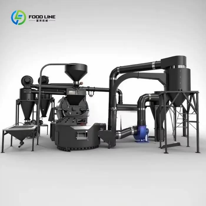 Machine à torréfier le café industrielle automatique personnalisée avec système de pulvérisation pou