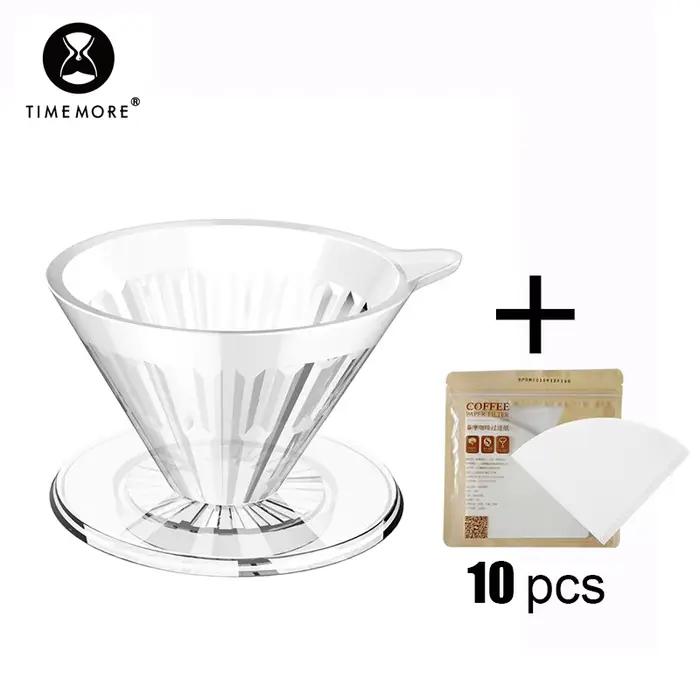 TIMEMORE-Tasse portable réutilisable PRCoffee Pound, PC en forme de V, papier filtre, envoyer à la m