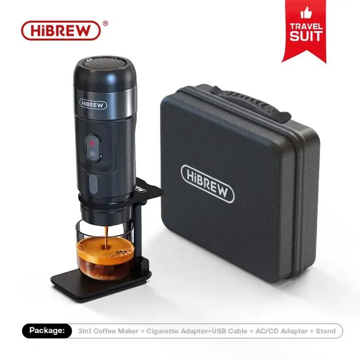 HiBREW – Machine à café portable pour voiture et maison, cafetière expresso DC12V, compatible avec l