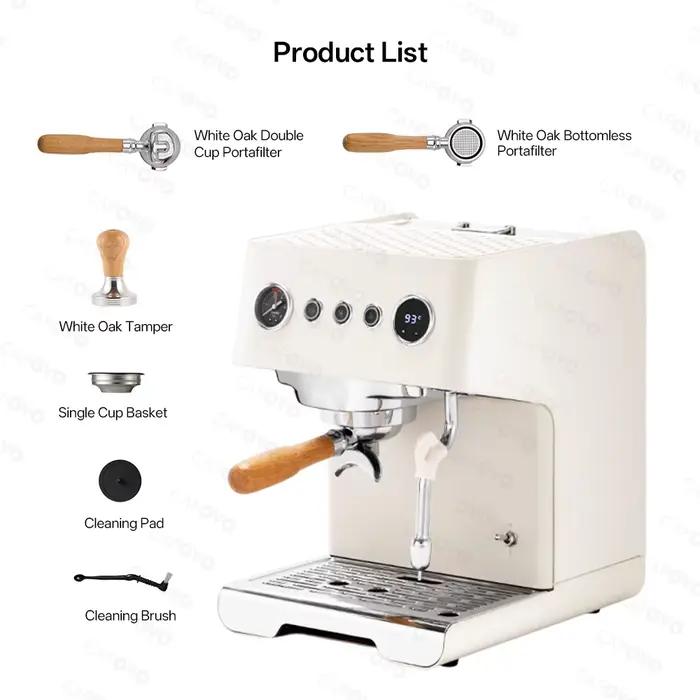 Machine à expresso semi-automatique CAFOVO G3028A avec pression réglable OPV, double pompe, double c