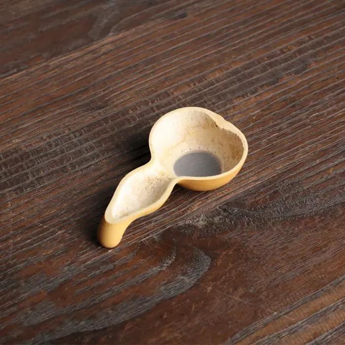 Cuillère à thé en rotin de bambou naturel de style japonais, pelle à thé, support de feuilles de thé