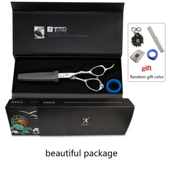 Titan professionnel barbier cheveux ciseaux salon coupe ciseaux coiffure ciseaux japon vg10 acier