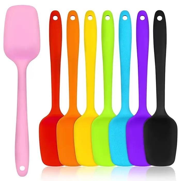 LMETJMA 28cm spatules en Silicone cuillère résistante à la chaleur spatule cuillère antiadhésive gra