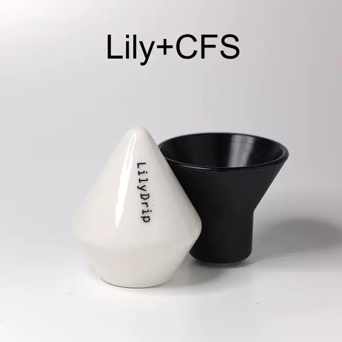 Lilygoutte-filtre à café en céramique, transformateur, verser sur l'ensemble de cafetière, améliore