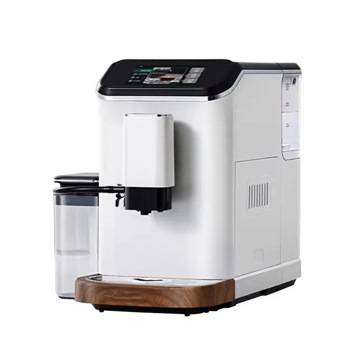 Machine à expresso entièrement automatique avec broyeur intégré et mousseur à lait, deux chaudières