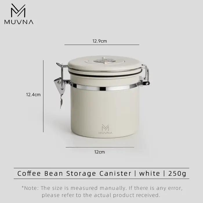 MUVNA – grand pot de stockage de grains de café, 8/17/26oz, récipient de grains avec suivi de date,