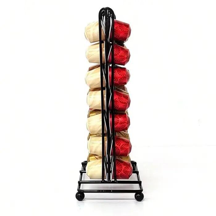Porte-capsules de café, 1 pièce, organisateur de rangement, Base solide, peut contenir 42 dosettes d