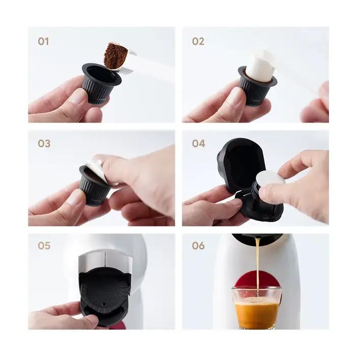 Adaptateur ICafilas pour Machine Dolce Gusto PICCOLO XS/Genio S Lumio DG325, dosette filtrante pour