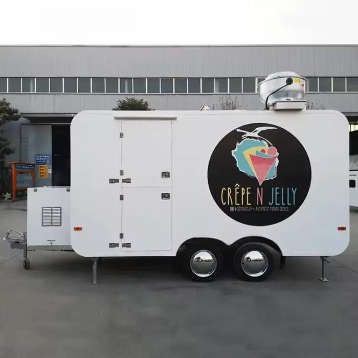 Chariot à café Mobile pour Restaurant, Bar, remorque entièrement équipée, Doner Kebab, Dessert, hamb