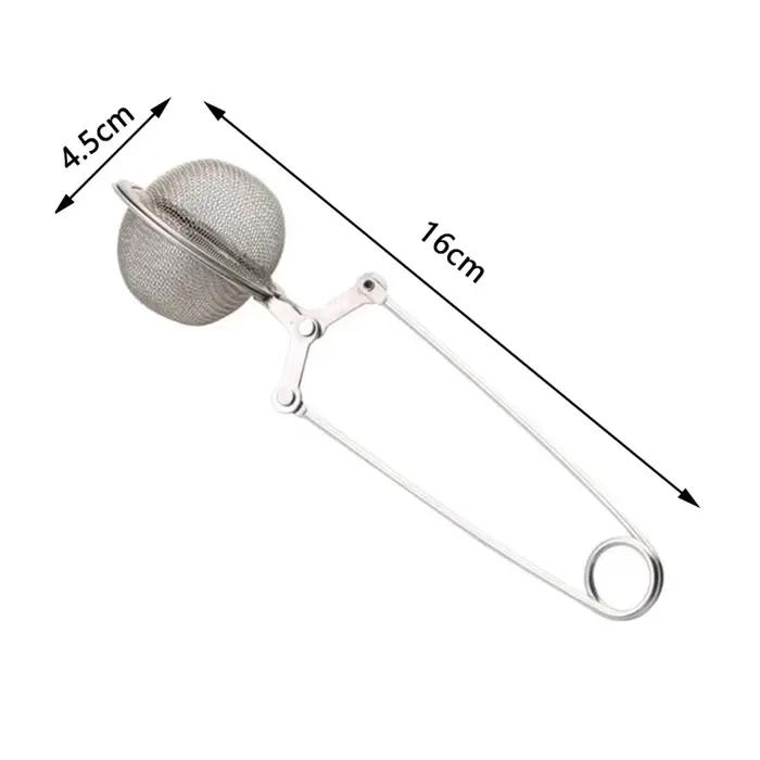 Infuseur à thé télescopique réutilisable en acier inoxydable, filtre à thé en maille, cuillère-filtr