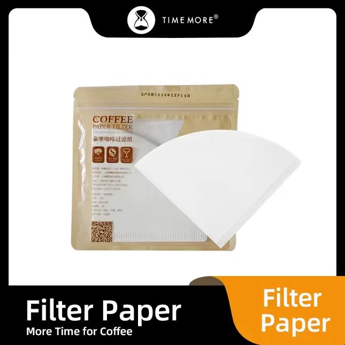 TIMEMORE Store – papier filtre pour cafetière, tasse d'égouttement à la main, 50 pièces, ventilateur