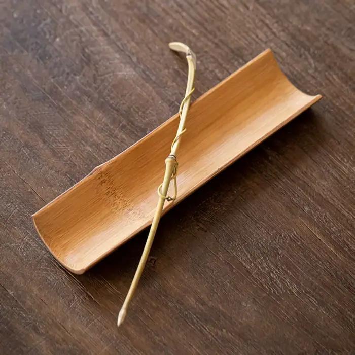 Accessoires de cérémonie du thé naturel, cuillère à thé Vintage en bambou de haute qualité, aiguille