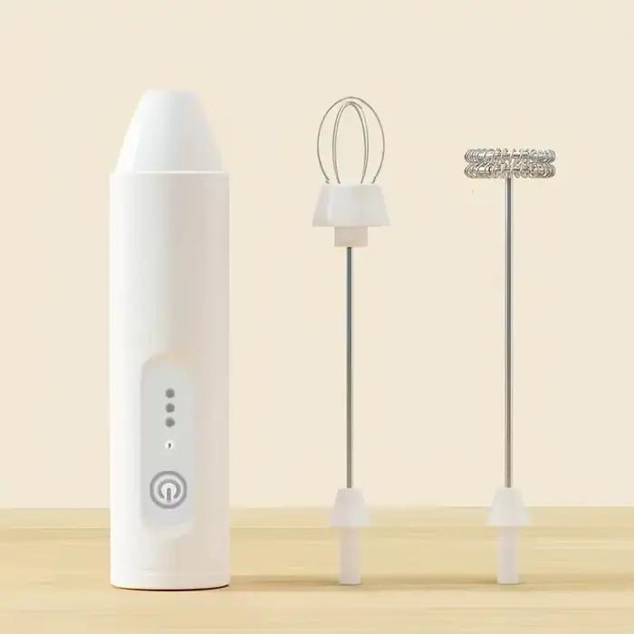 Mousseur à lait électrique 2 en 1 et mixeur portatif avec chargement USB, moteur puissant réglable à