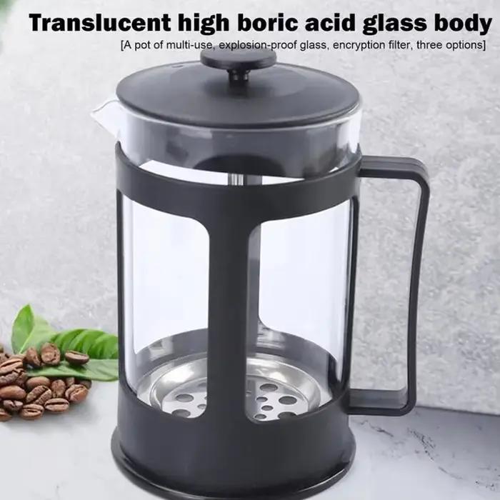 Cafetière à thé multifonctionnelle en acier inoxydable avec poignée, filtre, degré de chaleur, antir