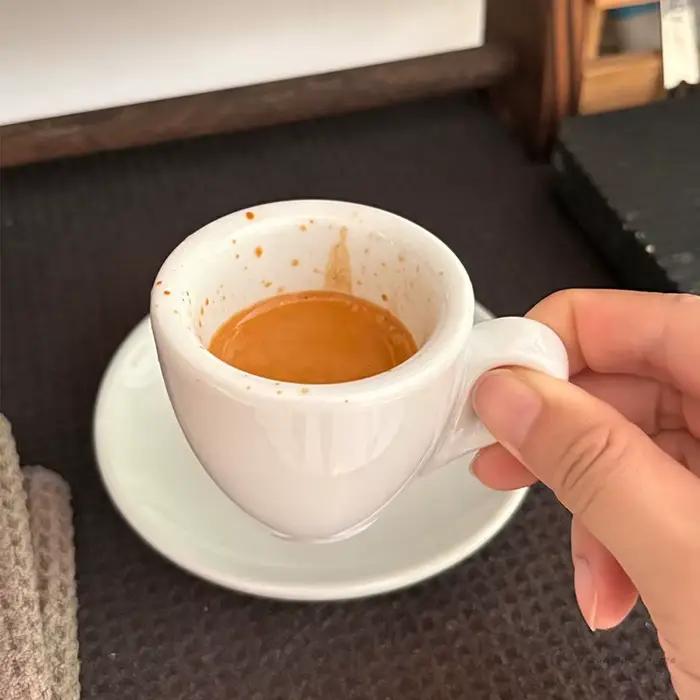 Ensemble de tasses à expresso en porcelaine 50ml, tasses à café Cappuccino, tasses à Shots express a