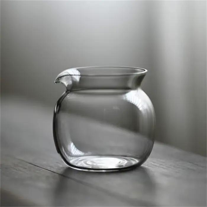 Verre transparent de Style japonais résistant à la chaleur Cha Hai, pichet à thé, tasse de thé Kungf