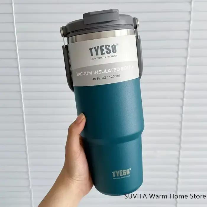 Tyeso – gobelet à café en acier inoxydable, tasse isolée thermique sous vide, grande capacité, Doubl