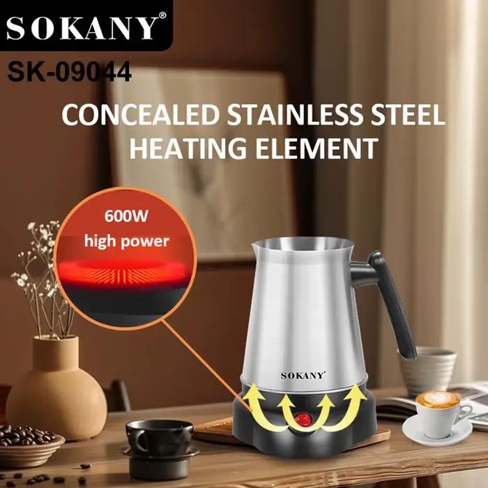 Bouilloire électrique 800 ml, cafetière turque, grecque, moka, théière, machine à café, en acier ino