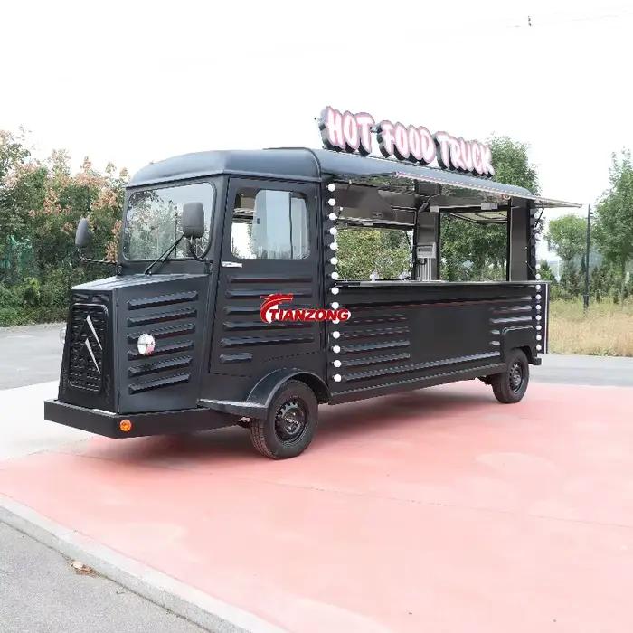 Camion à café compact avec Machine à expresso industrielle, fenêtre à service rapide, Mini chariot d