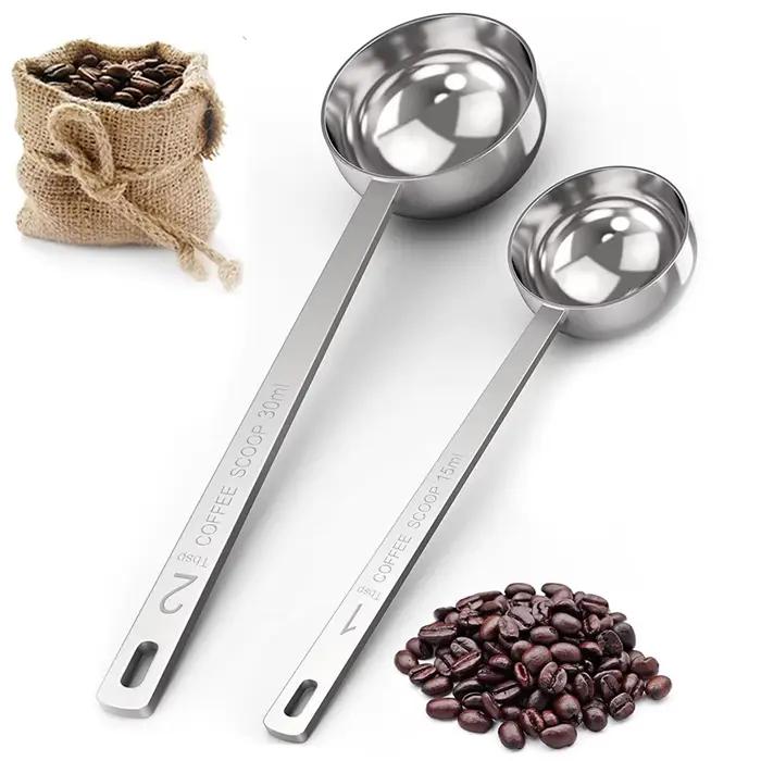 Cuillère à café en acier inoxydable, cuillère à soupe cuillère à mesurer cuillère à café à Long manc