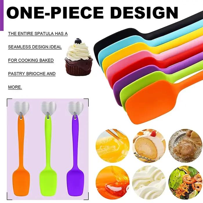 LMETJMA 28cm spatules en Silicone cuillère résistante à la chaleur spatule cuillère antiadhésive gra