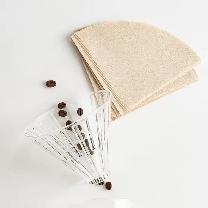 YRP 60 V filtre à café papier compte filtres à café jetables cône naturel filtre non blanchi en form