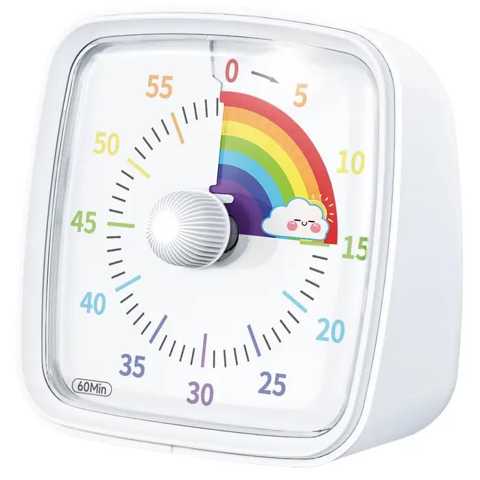 Yunbaoit-Minuterie visuelle avec veilleuse, compte à rebours de 60 minutes pour enfants et adultes,