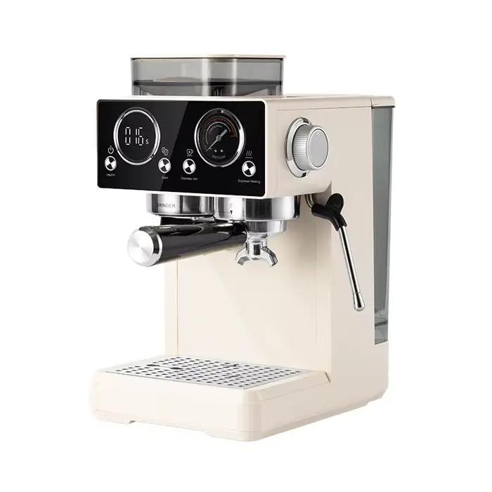 Machine à expresso semi-automatique 20 bars avec commande tactile intelligente, moulin intégré, prép
