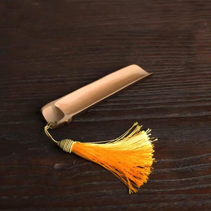 Accessoires à thé de haute qualité Kongfu chinois en bois de bambou Style rétro cuillère à thé natur