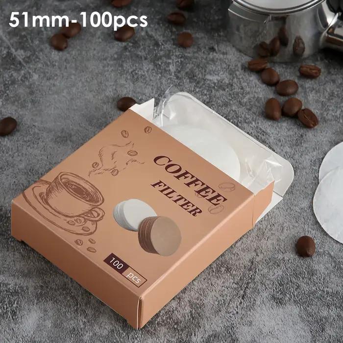 Papier filtre à café 51mm/54mm/58mm, 200 pièces, poignée de maison, bol de poudre spécial, filtre à
