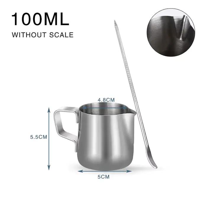 Pichet à mousseur à lait, récipient en acier inoxydable, pichet à mousse de 100ML 350ML 600ML, tasse