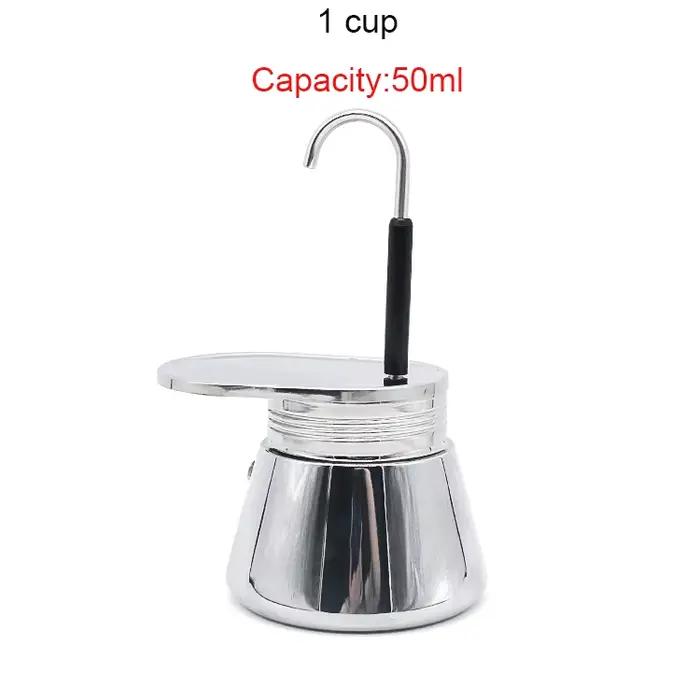 Cafetière Italienne en Acier Inoxydable 100, Moka, Expresso, Mini Verser à la Main, Appareils, Outil