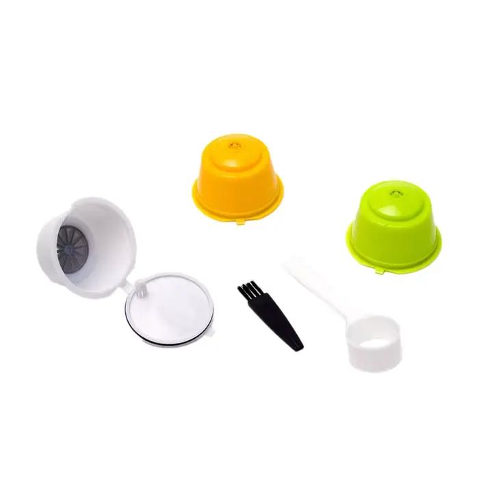 Capsules de café rechargeables, 3 pièces, dosettes, filtre à café universel réutilisable avec cuillè