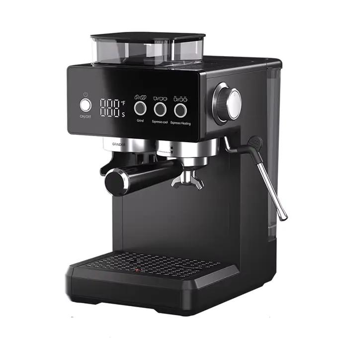 Machine à expresso semi-automatique 3 en 1 avec moulin intégré et mousseur à lait | Fonction de pr